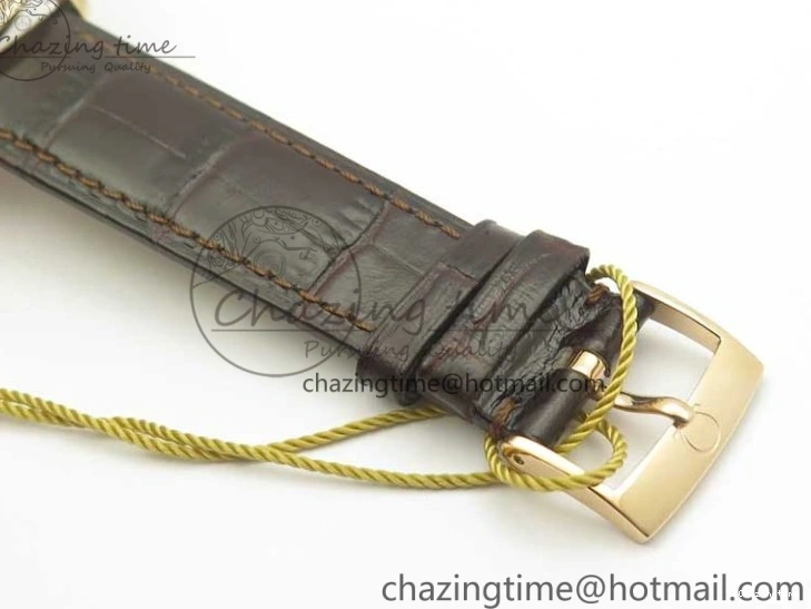 0507 Practical De Ville RG MKF 1:1 Best Edition Silver Dial RG Markers on Brown Leather Strap MIYOTA 9015 V 8049